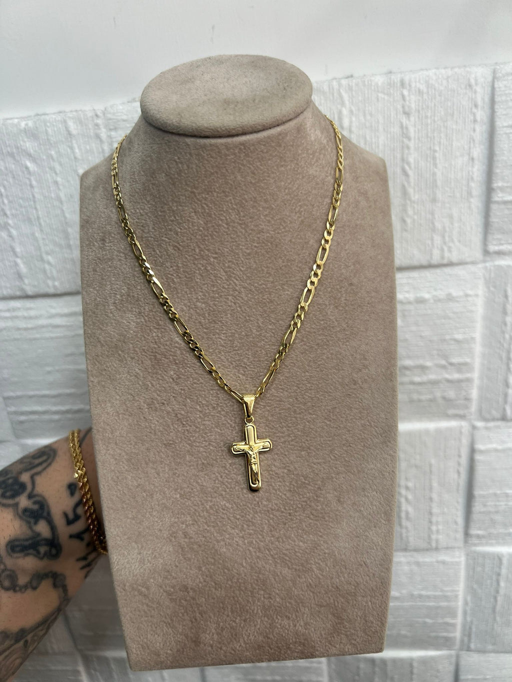 Collana Croce con Cristo Argento 925 Bagnata nell'Oro | Simbolo di Fede