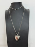 Collana Cuore Liscio Bombato in Argento 925 – Catena Lunga