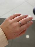 Anello Fiore in Argento 925 con Pietre Bianche – Regolabile