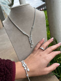 Completo Fiore in Argento 925 con Zirconi Bianchi – Collana, Bracciale e Anello
