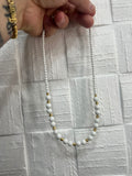 Collana Argento 925 Sfere Bianche e Dorate Taglio Sfaccettato
