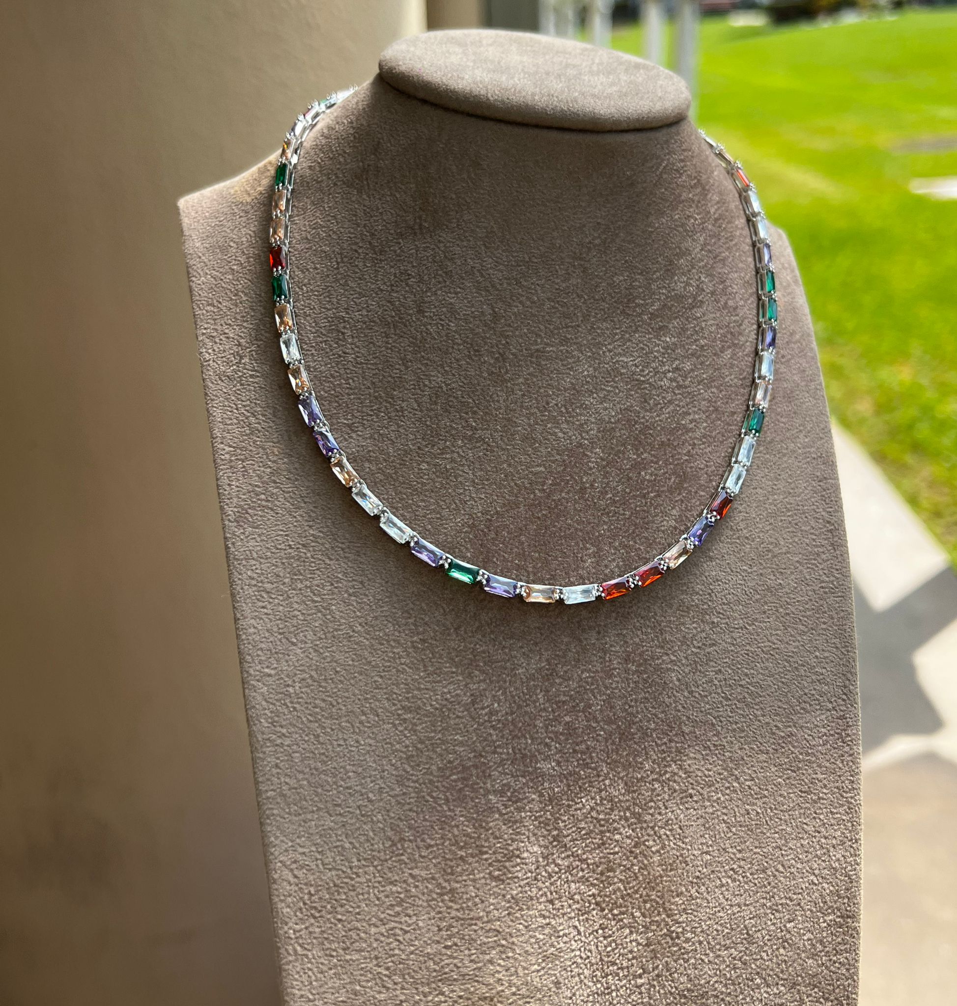 Collana in Argento 925 con Pietre Multicolor – Colorata, Vivace e Artigianale