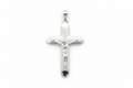 Ciondolo Croce Satinata Argento 925 con Gesù Crocifisso