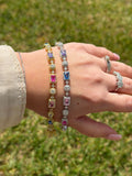 Bracciale Luxury in Argento 925 con Pietre Multicolor – Argento e Dorato | Gioiello Colorato
