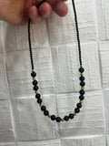 Collana Argento 925 Sfere Nere e Dorate Taglio Sfaccettato