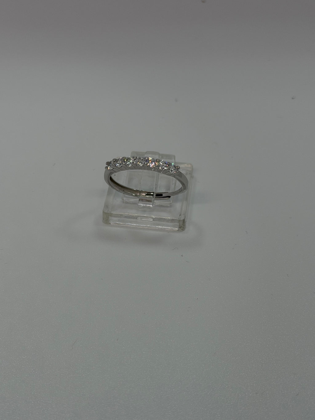 Anello Veretta Argento 925 con 7 Pietre Bianche – Regolabile | AG silver