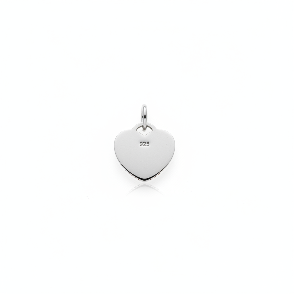 Ciondolo Lastra Cuore in Argento 925 | Disponibile Argento e Dorato