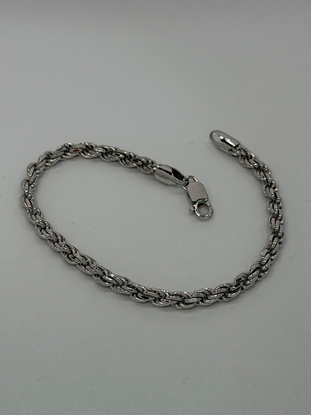 Bracciale Fune Intrecciato in Argento 925 – Stile Nautico