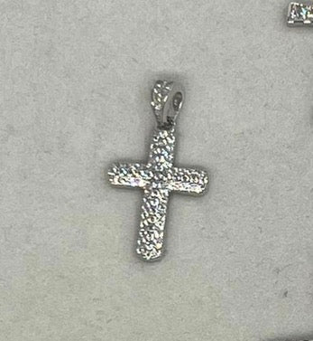 Croce Piccola Argento 925 Pietre Bianche – Classico Intramontabile