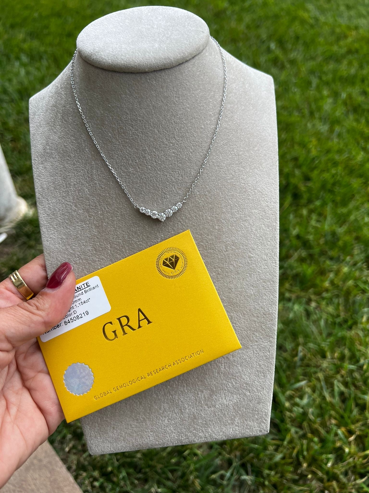 Collana Argento 925 con Pietre Moissanite – Lusso Certificato
