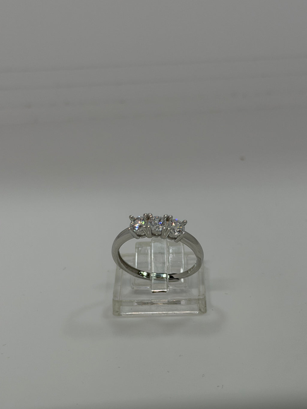Anello Trilogy Argento 925 con 3 Pietre Bianche – Regolabile | AG silver