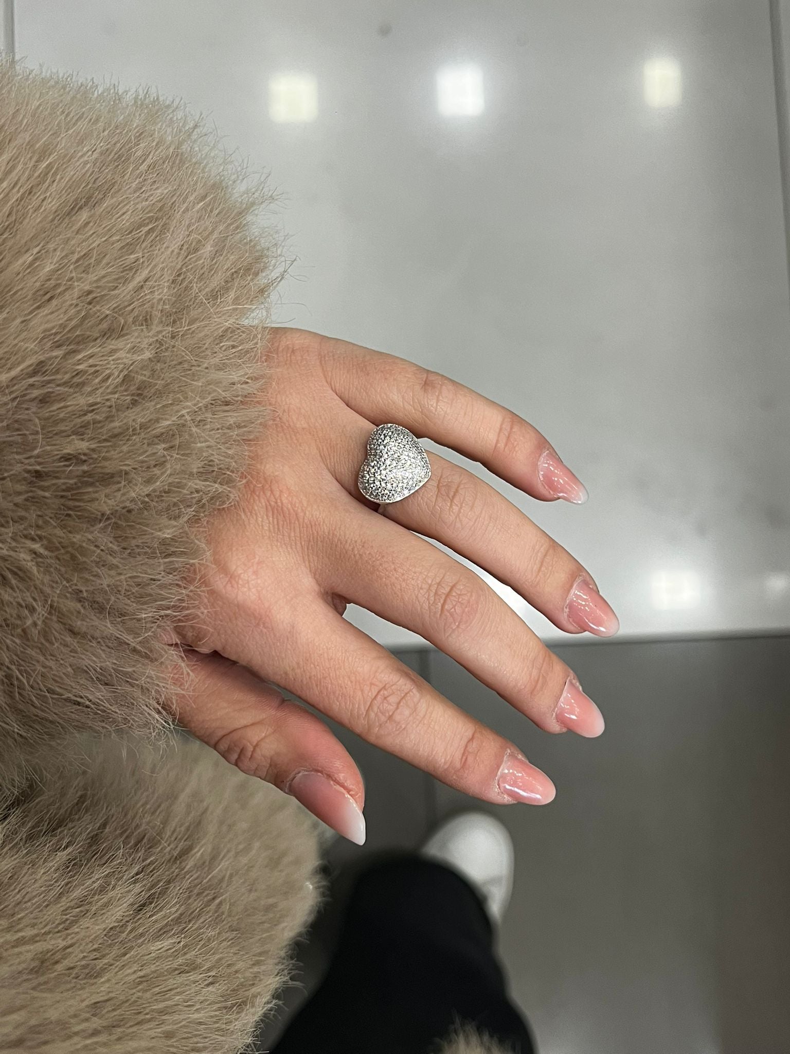 Anello Cuore Zirconi Bianchi Argento 925 – Romantico e Brillante