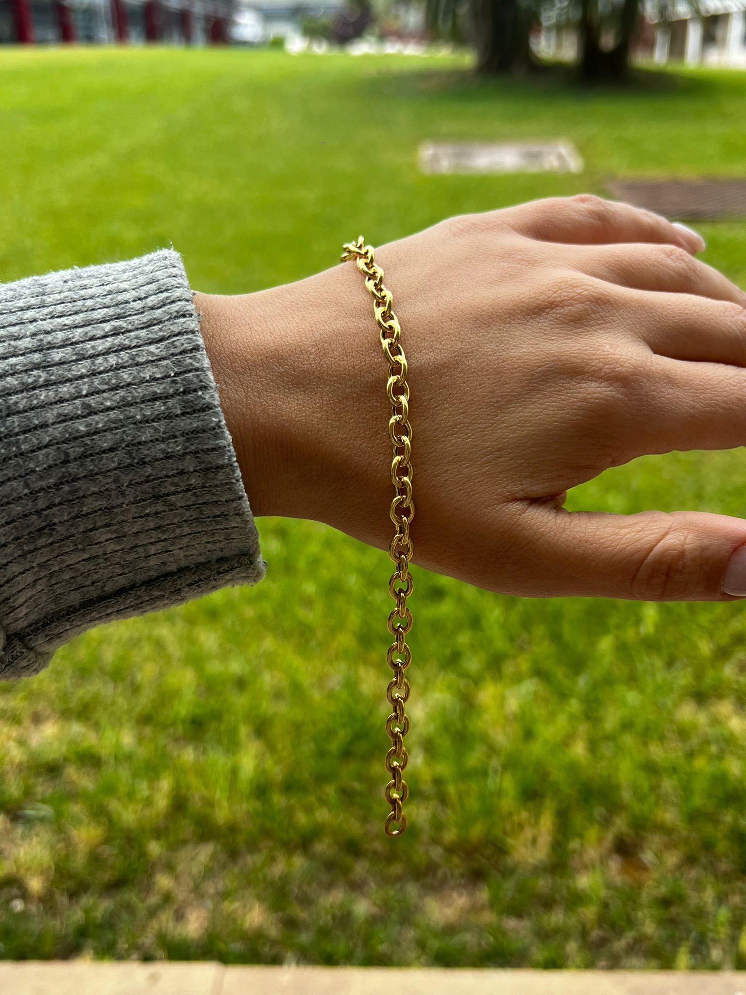 Bracciale Groumette Argento 925 Bagnato nell'Oro