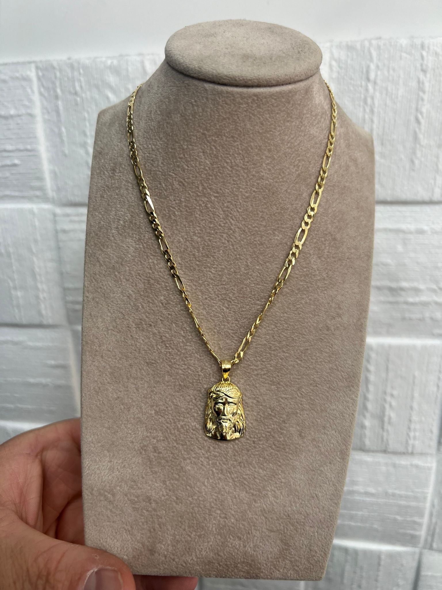 Collana Viso di Cristo Argento 925 Bagnata nell'Oro | Devozione e Stile