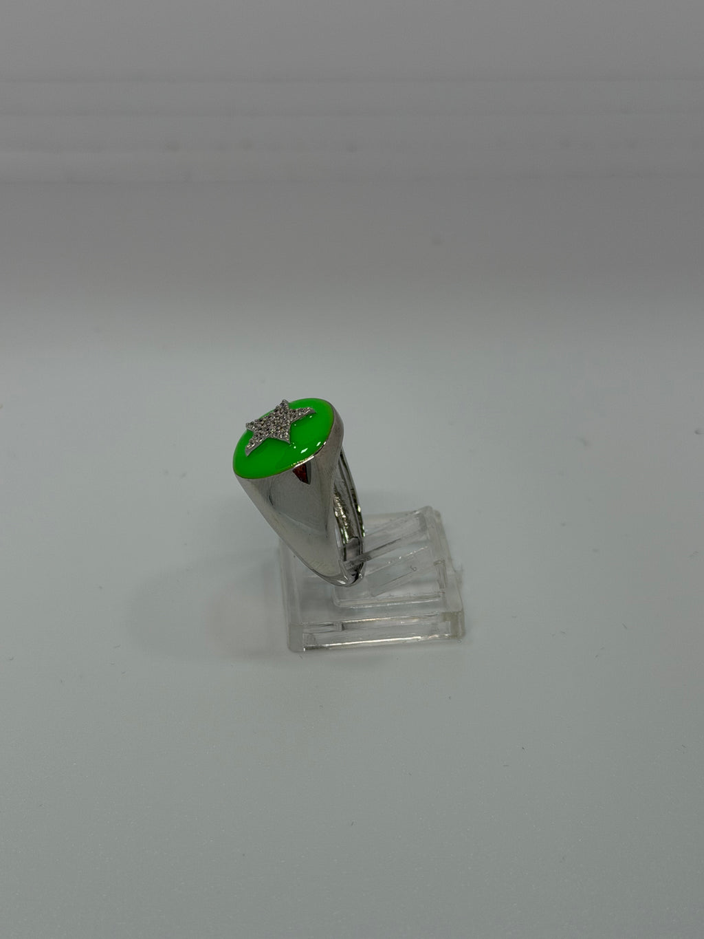 Anello Stella Argento 925 con Zirconi e Smalto – Regolabile | AG silver