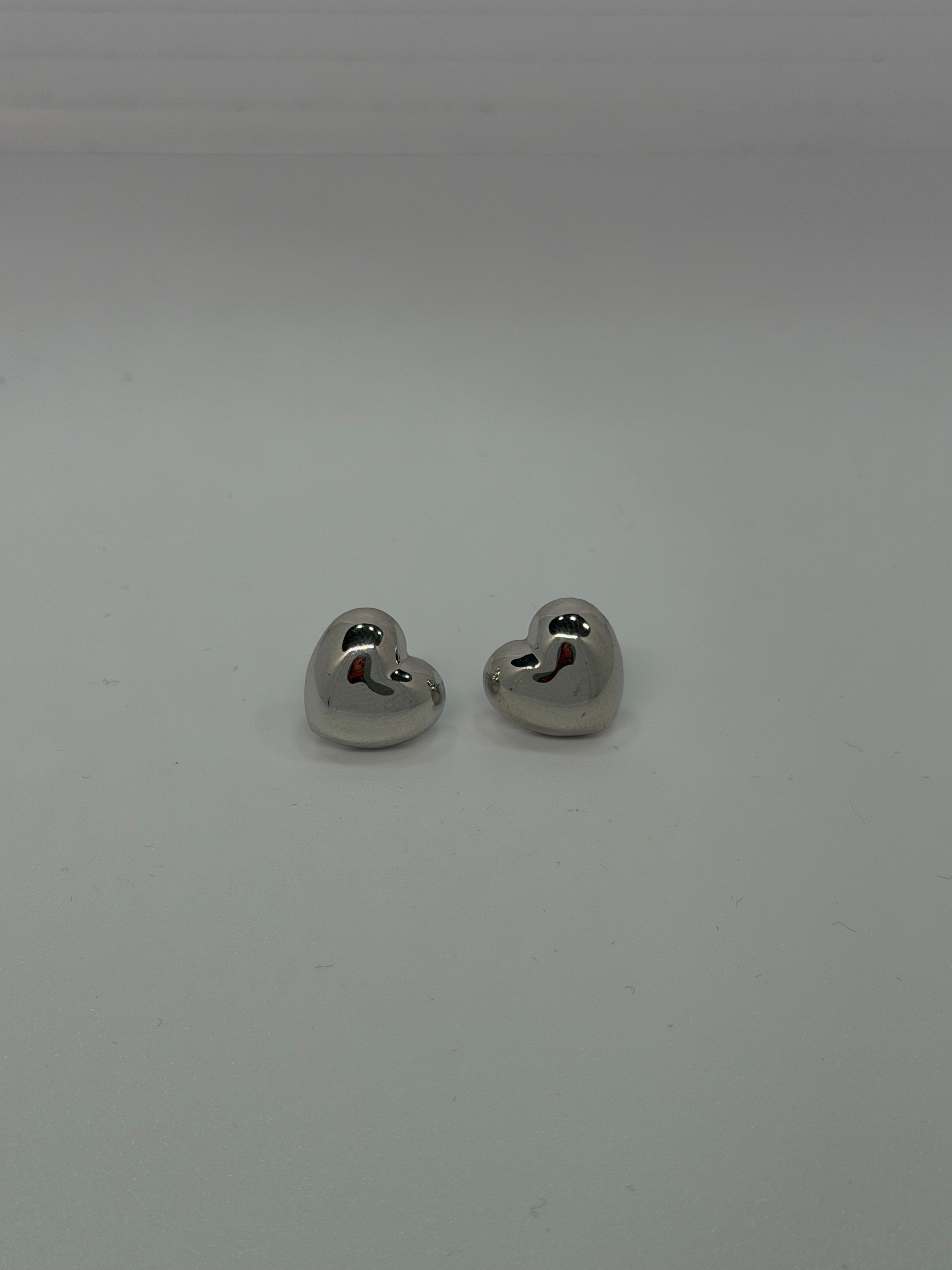 Orecchini al Lobo Cuore Liscio in Argento 925 – Classici ed Eleganti