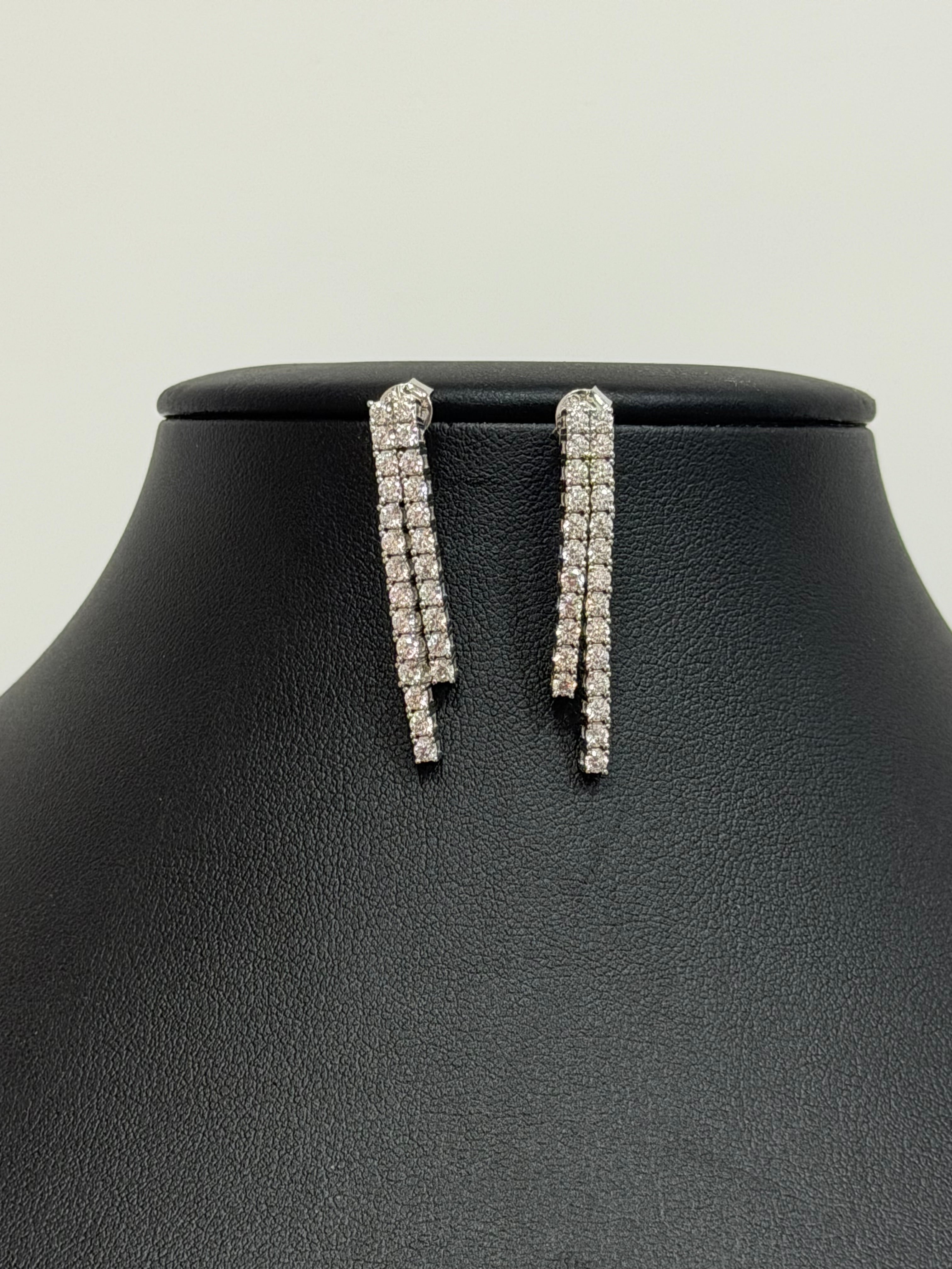 Orecchini Doppio Tennis in Argento 925 – Brillantezza Doppia