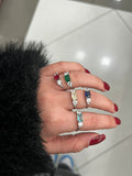 Anello Tre Pietre Colorate Argento 925 – Colore e Brillantezza
