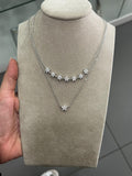 Collana a Due Fili in Acciaio con Stelle e Zirconi Bianchi – Doppio Filo Stellato | Gioiello Moderno