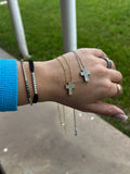 Collana in Argento 925 con Croci e Zirconi Bianchi – Versione Argento e Dorata | Gioiello Spirituale