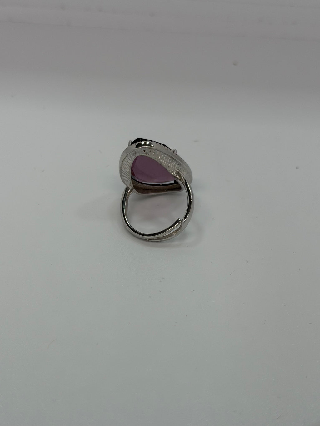 Anello Argento 925 Pietra Viola o Blu a Goccia con Zirconi – Regolabile | AG silver