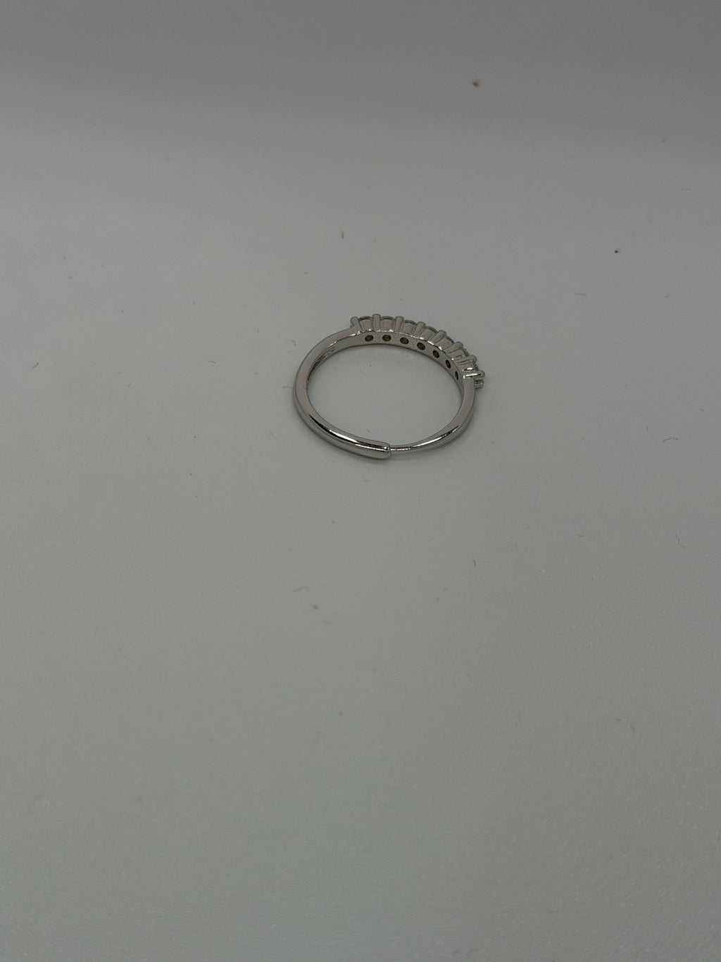 Anello Veretta Argento 925 con 7 Pietre Bianche – Regolabile | AG silver