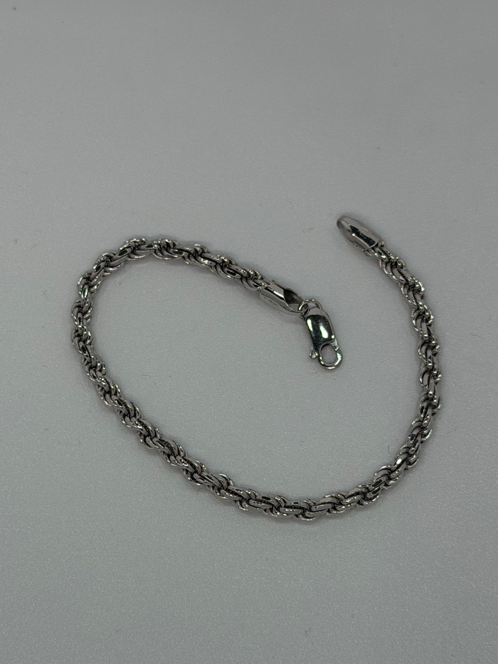 Bracciale Fune Intrecciato in Argento 925 – Stile Nautico