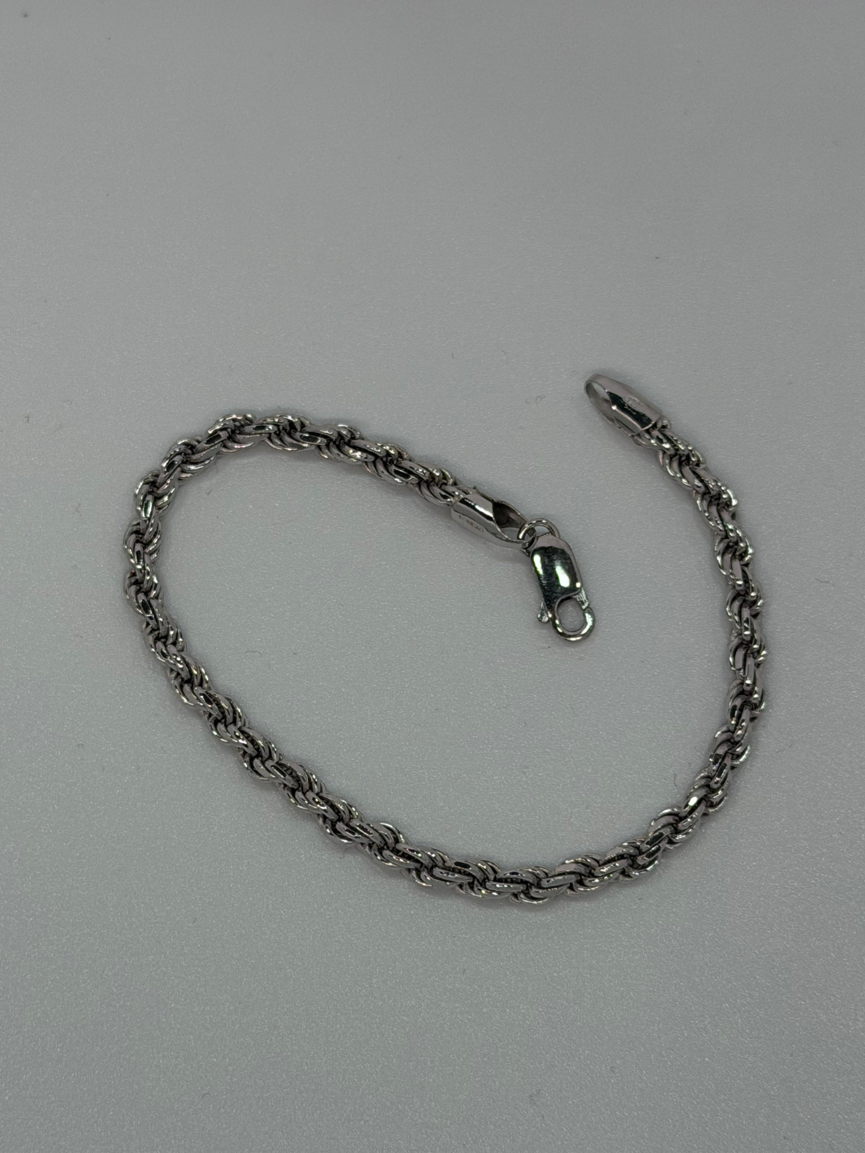 Bracciale Fune Intrecciato in Argento 925 – Stile Nautico