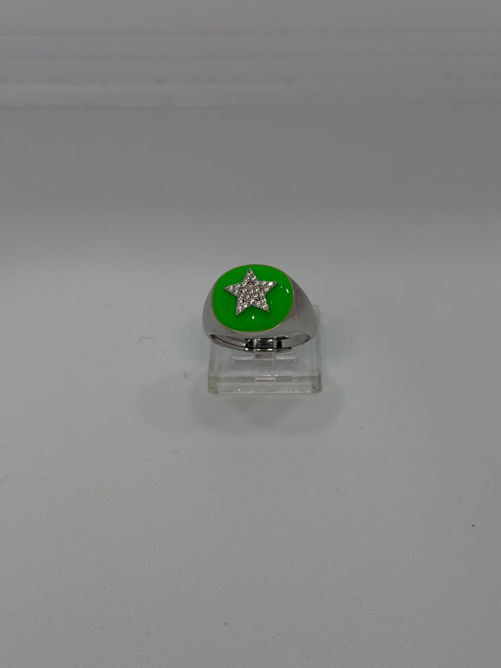 Anello Stella Argento 925 con Zirconi e Smalto – Regolabile | AG silver