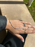 Bracciale Tennis in Acciaio con Fiori di Zirconi Bianchi – Floreale e Luminoso | Gioiello Femminile