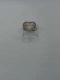 Anello Pavè Cuore Argento 925 con Pietre Bianche – Regolabile | AG silver
