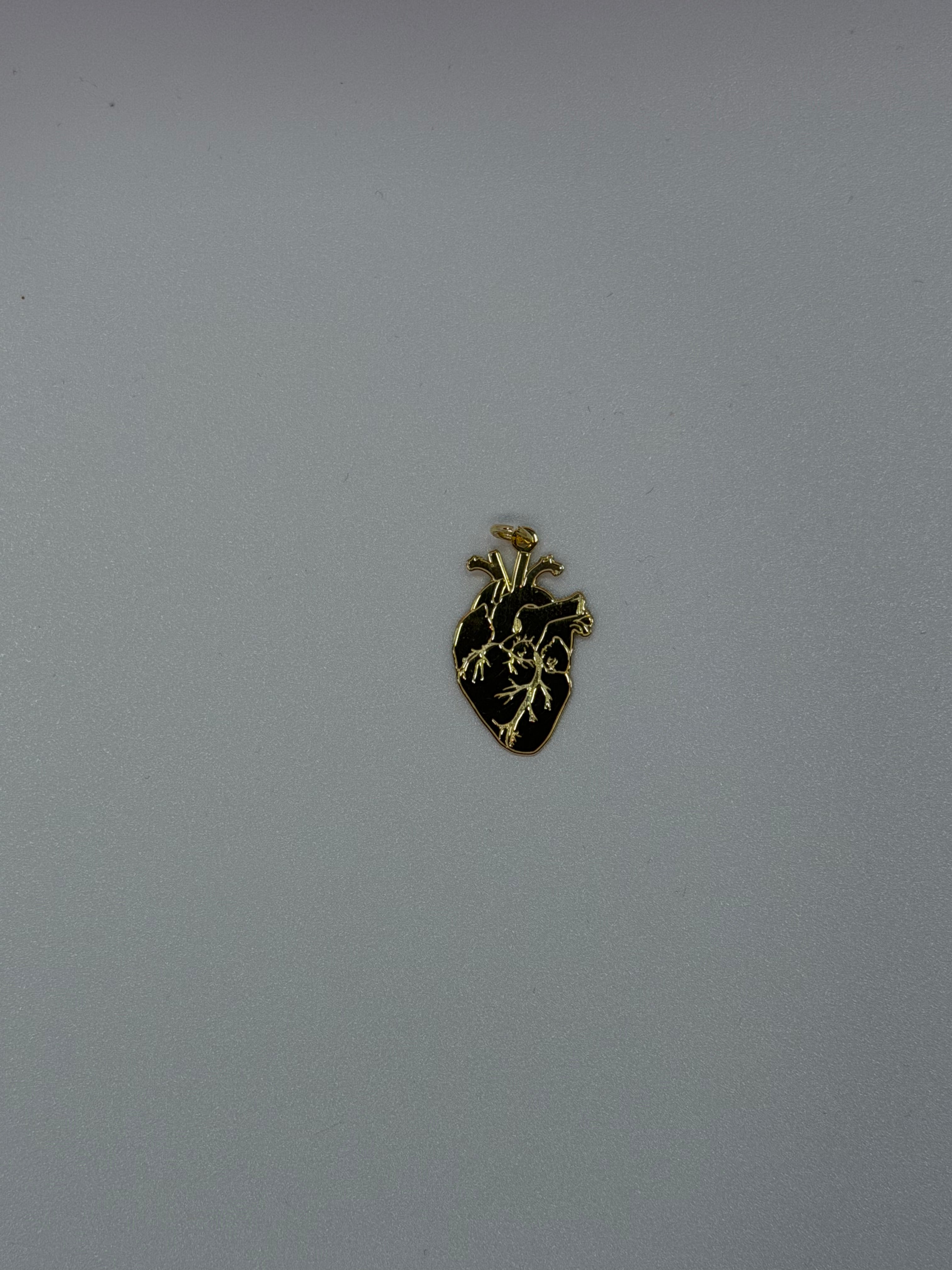 Ciondolo Cuore Atomico in Argento 925 | Versione Argento e Dorata