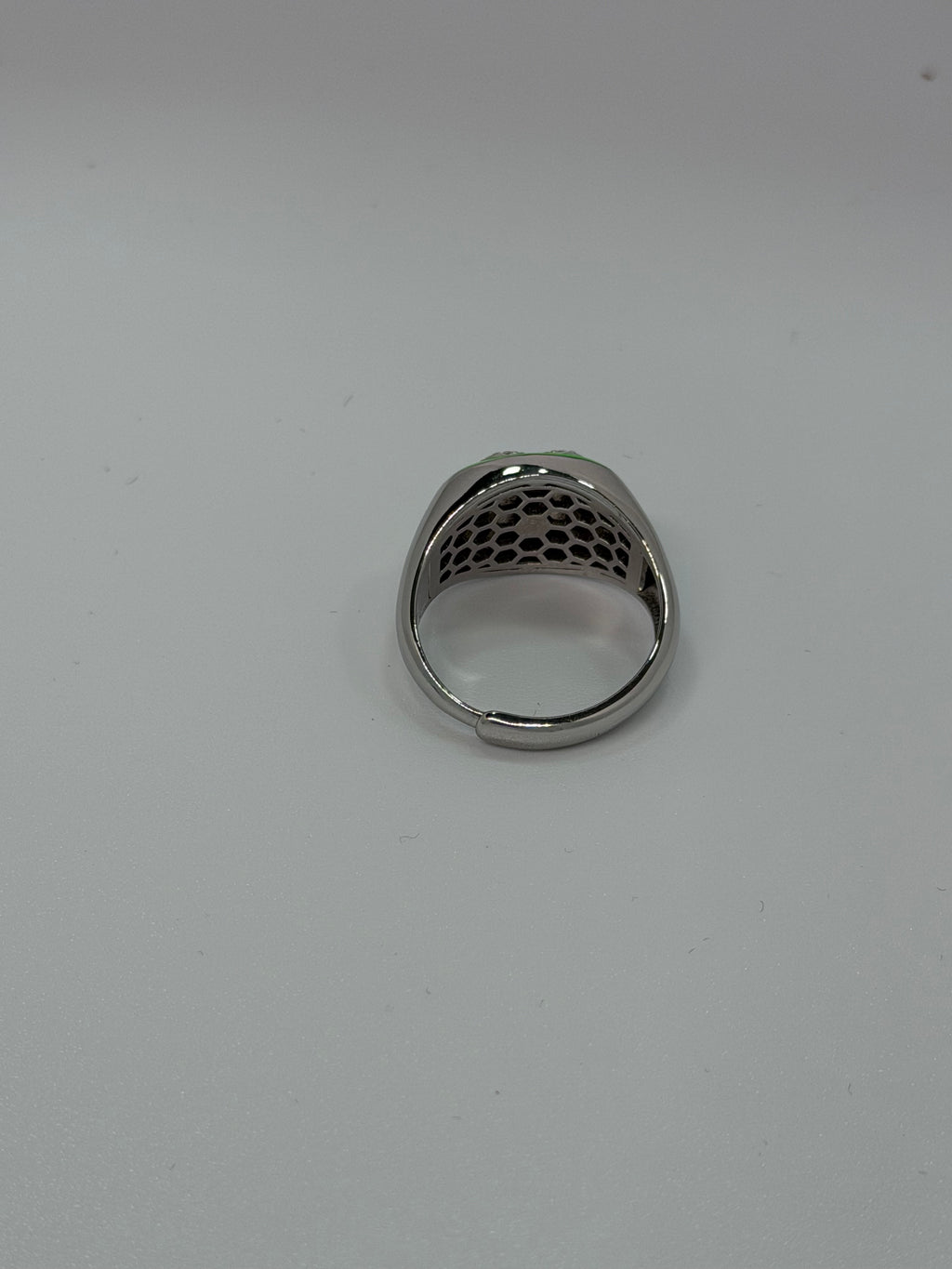 Anello Cuore Argento 925 con Zirconi e Smalto – Regolabile | AG silver