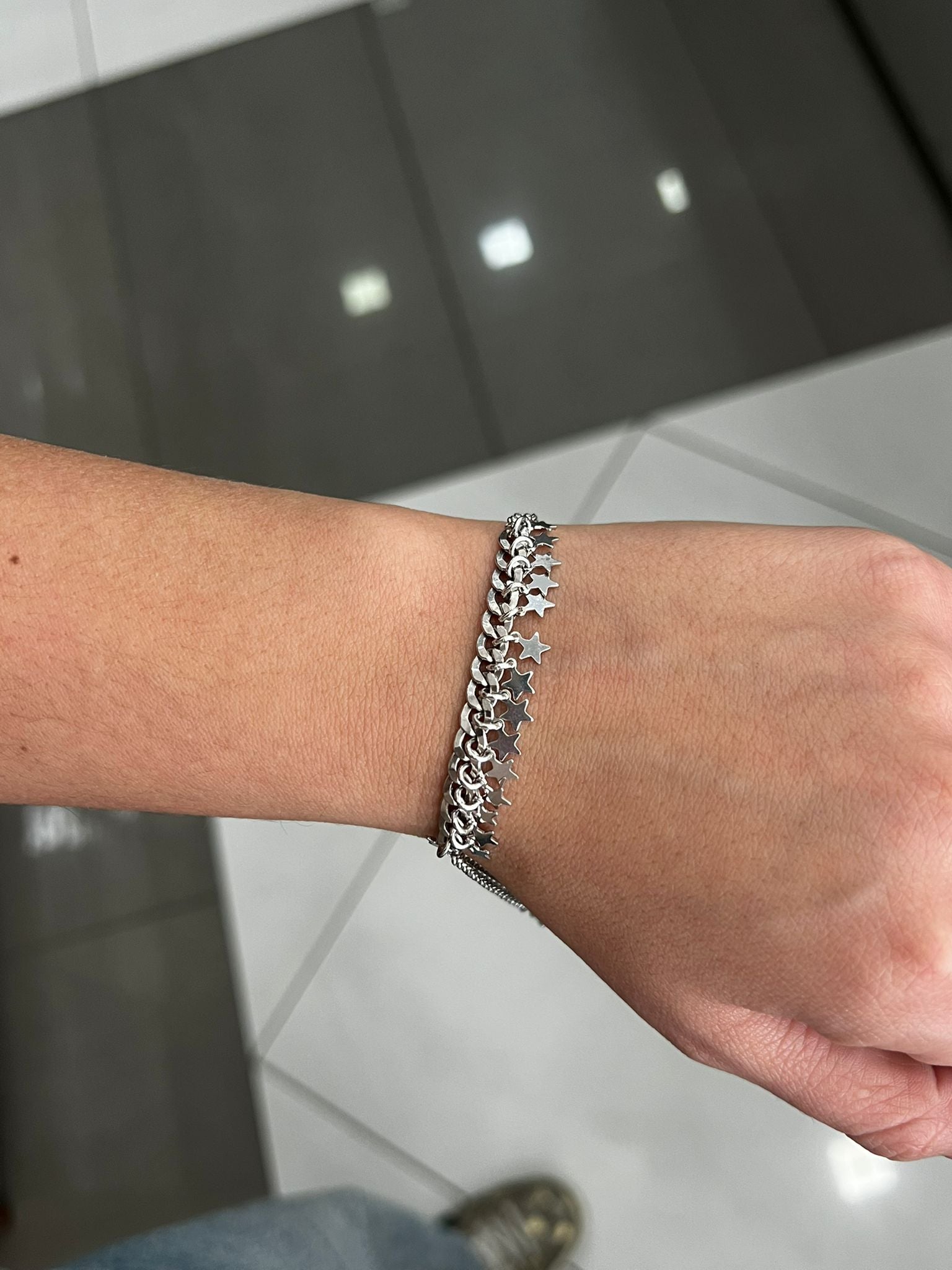 Bracciale Stelle Pendenti in Argento 925 – Delicato e Romantico