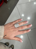 Anello luxury pietre bianche in argento 925