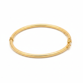 Bracciale Tubolare Rigido Argento 925 Bagnato Oro – Chiusura Laterale