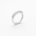 Anello Veretta Argento 925 con 7 Pietre Bianche – Regolabile | AG silver