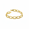 Bracciale Argento 925 Bagnato Oro con Rettangoli – Eleganza Moderna
