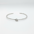 Bracciale a Nodo Rigido Regolabile in Argento 925 – Design Moderno