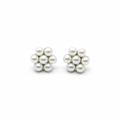 Orecchini a Fiore con Perle Bianche in Argento 925 – Al Lobo