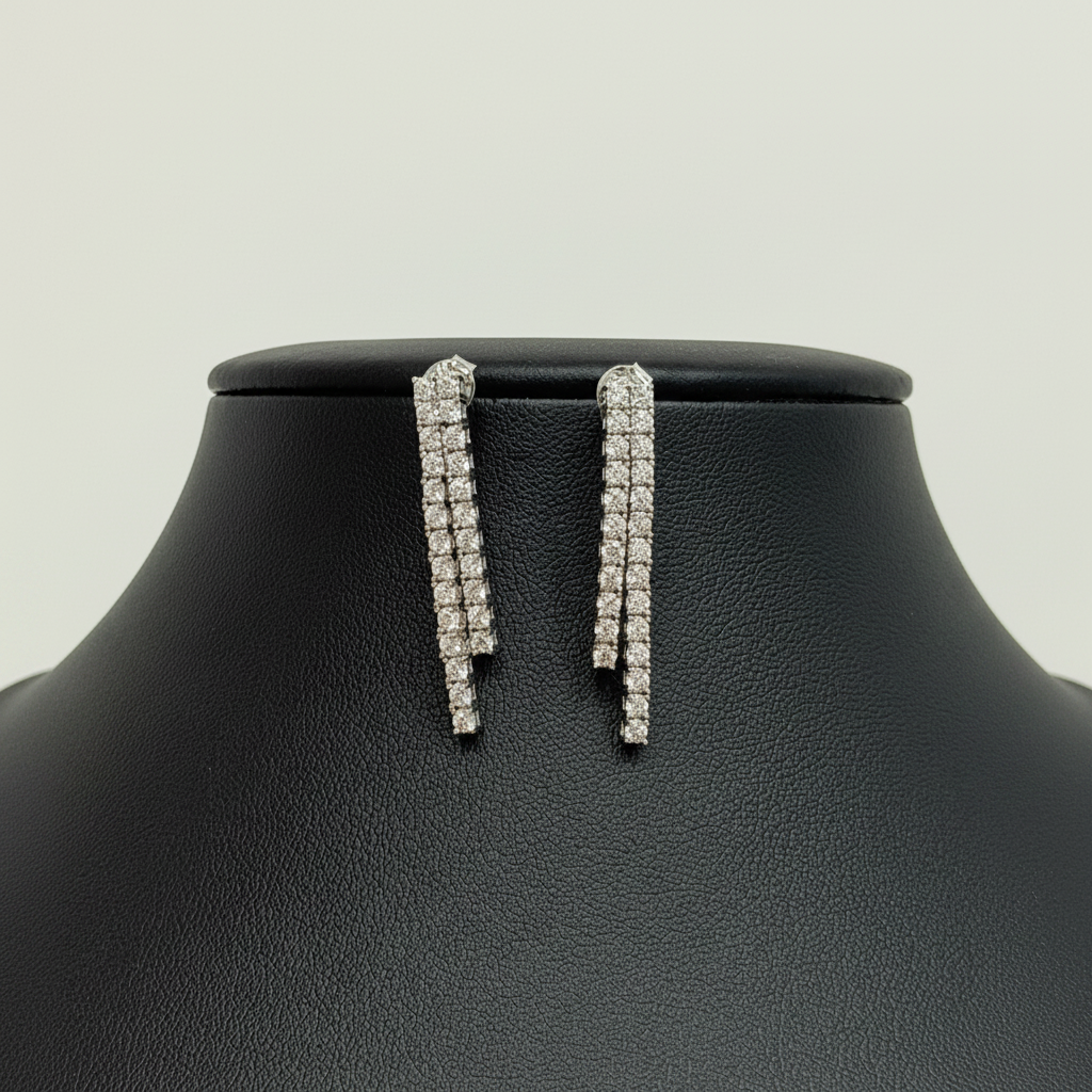 Orecchini Doppio Tennis in Argento 925 – Brillantezza Doppia