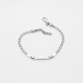 Bracciale Argento 925 con Targhetta Centrale su Catena Groumette