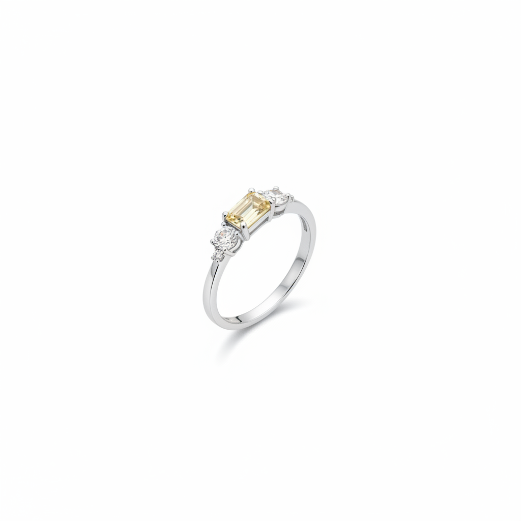 Anello Tre Pietre Colorate Argento 925 – Colore e Brillantezza