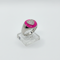 Anello Cuore Argento 925 con Zirconi e Smalto – Regolabile | AG silver