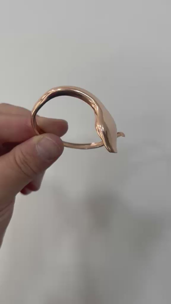 Bracciale Serpente Rigido Oro Rosa – Argento 925 Regolabile